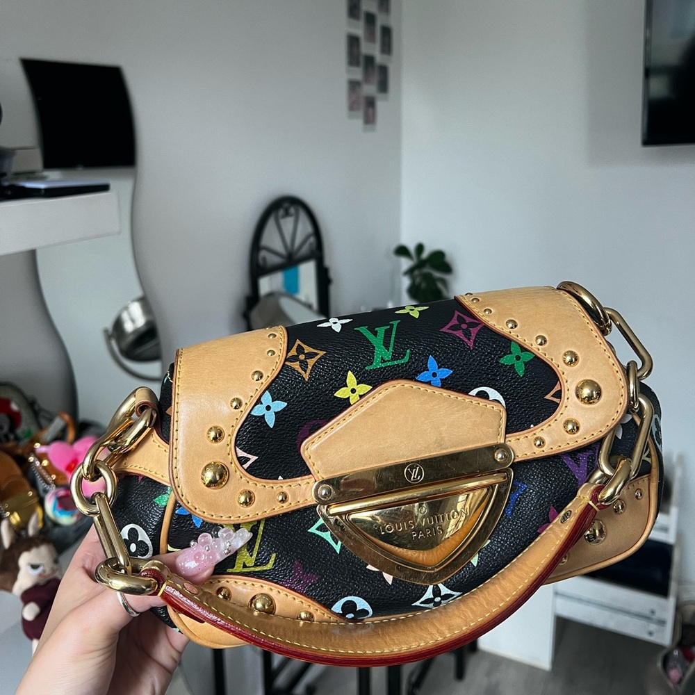 Louis Vuitton x Murakami Black Multicolor Shoulder Bag